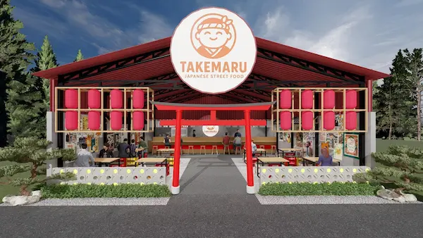 Desain signature franchise restoran Takemaru